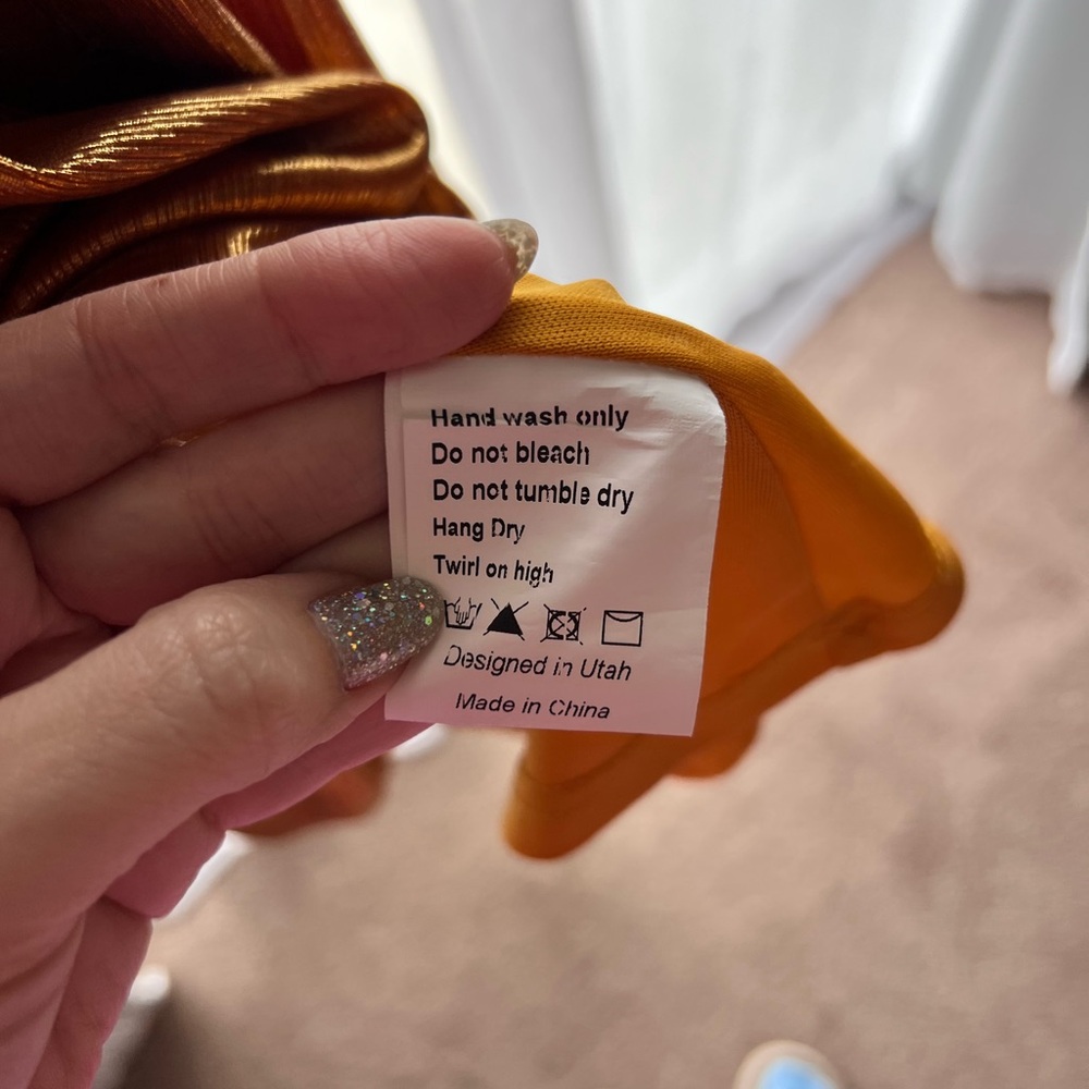 JessaKae Gold Smocked Pleated Sundress - Picture 5 of 6